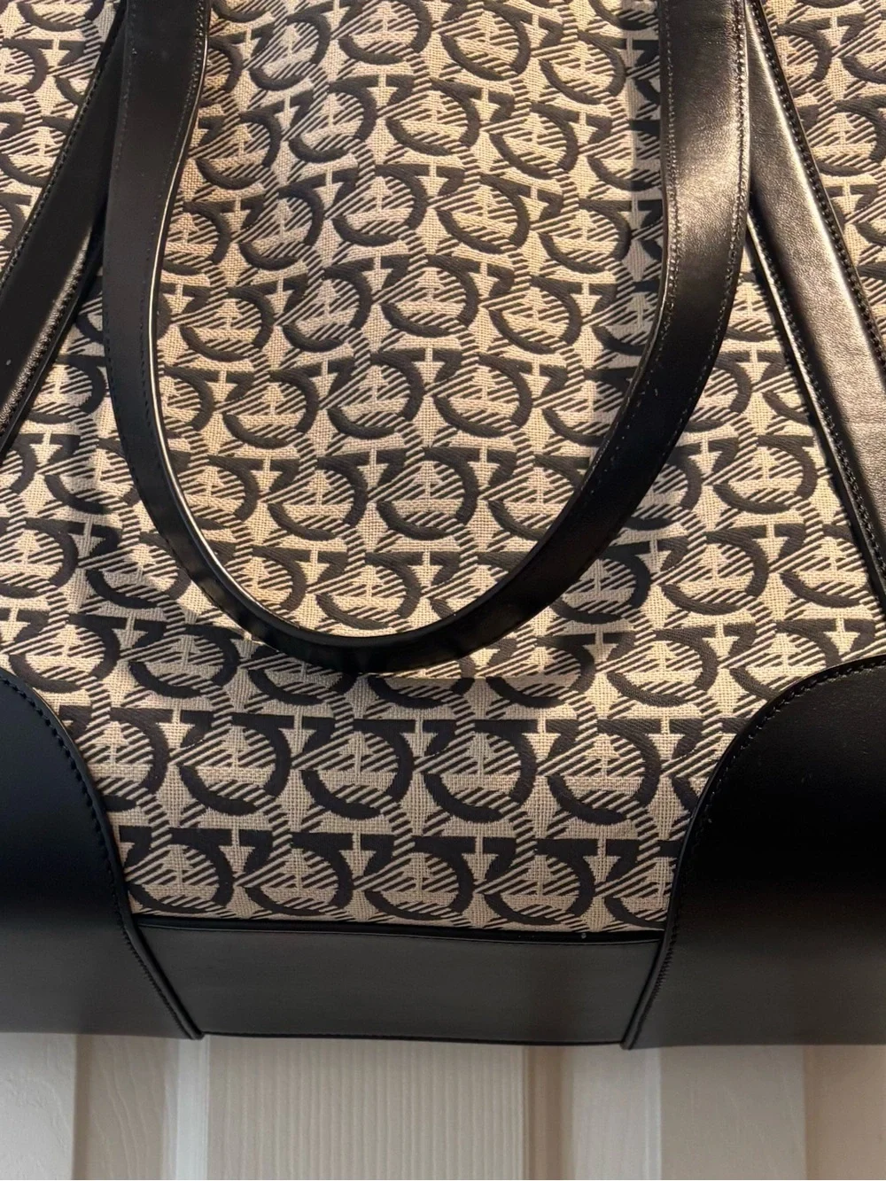 $3000. Salvatore Ferragamo Men’s/Unisex Monogram Tote Bag. Auth. Mint Condition!